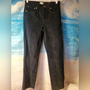 J. CREW NWT Women's Black Corduroy Pants Size 26 Vintage Slim‎ Straight